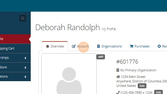 Guide to Navigating and Editing User Account Information - Step 1
